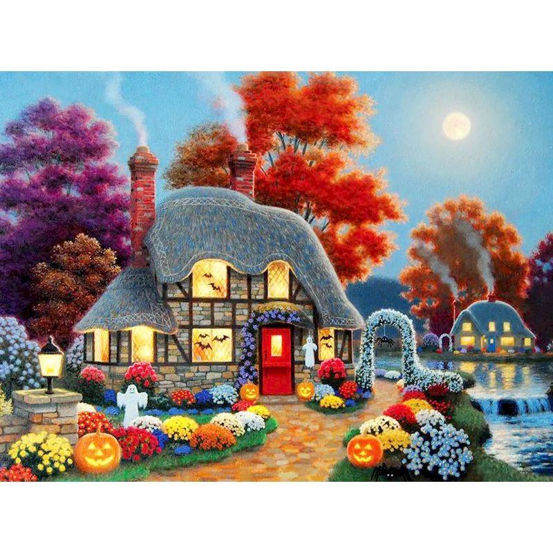 DIY 5D Diamant Malerei Haus Landschaft Diamant Stickerei Mosaik Volle Runde Bohrer Kreuz Stich Hause Dekoration Geschenk