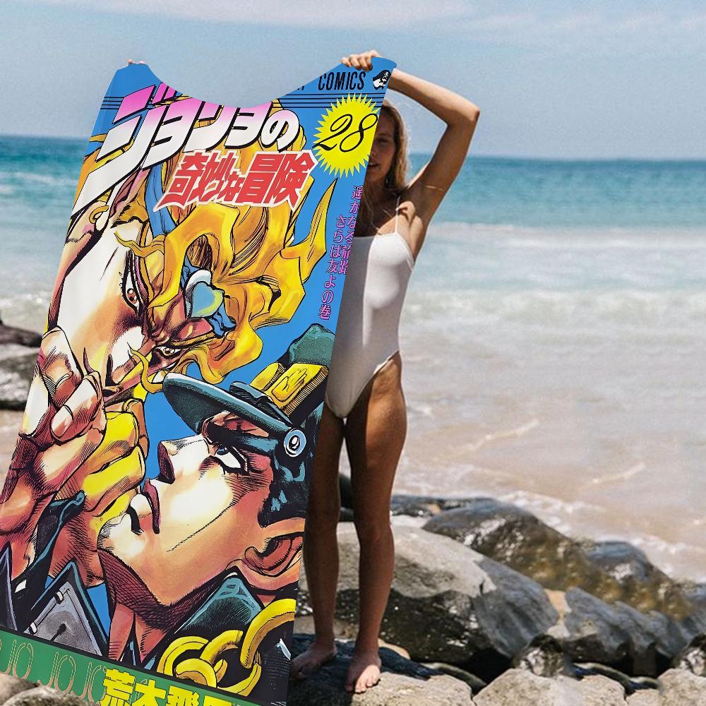 JOJO Anime JoJo's Bizarre Adventure Microfiber Beach Towel Absorbent Quick dry Soft Yoga Swimming Resort Mountain Climbing Towel