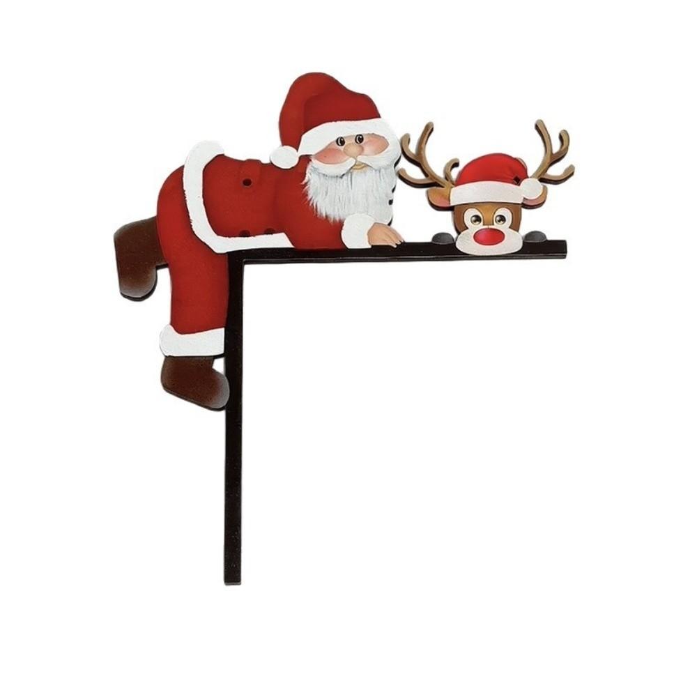 Elk Door Frame Decor Wooden Holiday Door Decorations  Xmas Ornaments