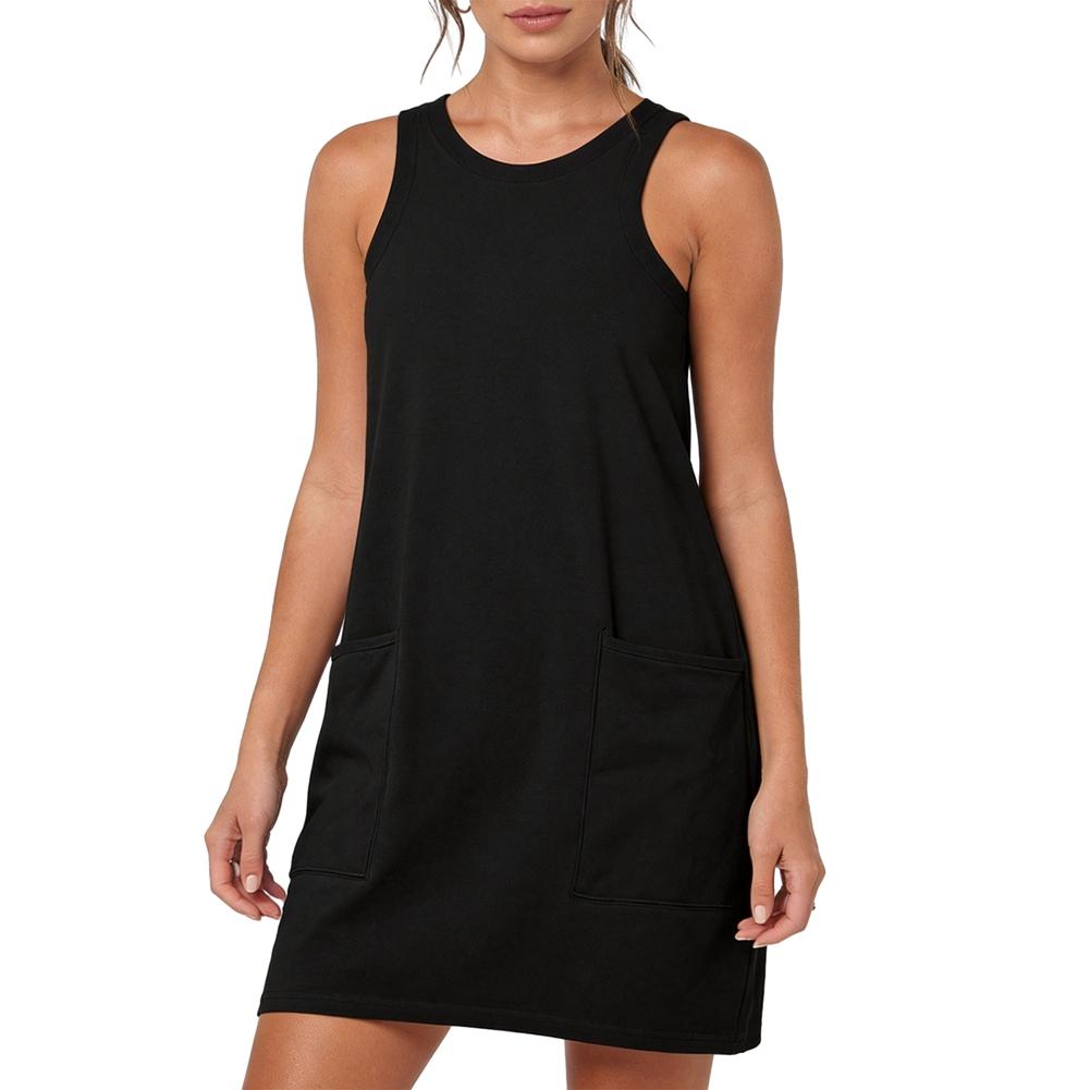 Women s Summer Casual Sleeveless Dress with Pockets Beach Vacation Dress S