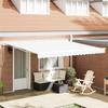 Manual Retractable Awning vidaXL White 400x350 Cm 3330791
