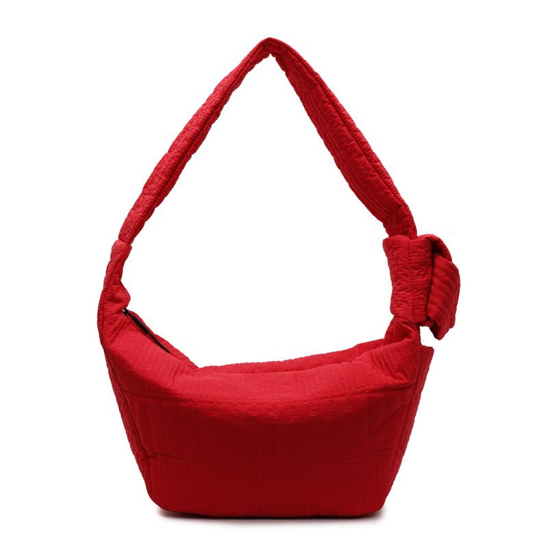 Large capacity nylon canvas bag women's 2025 summer new casual versatile shoulder messenger bag premium dumpling bag