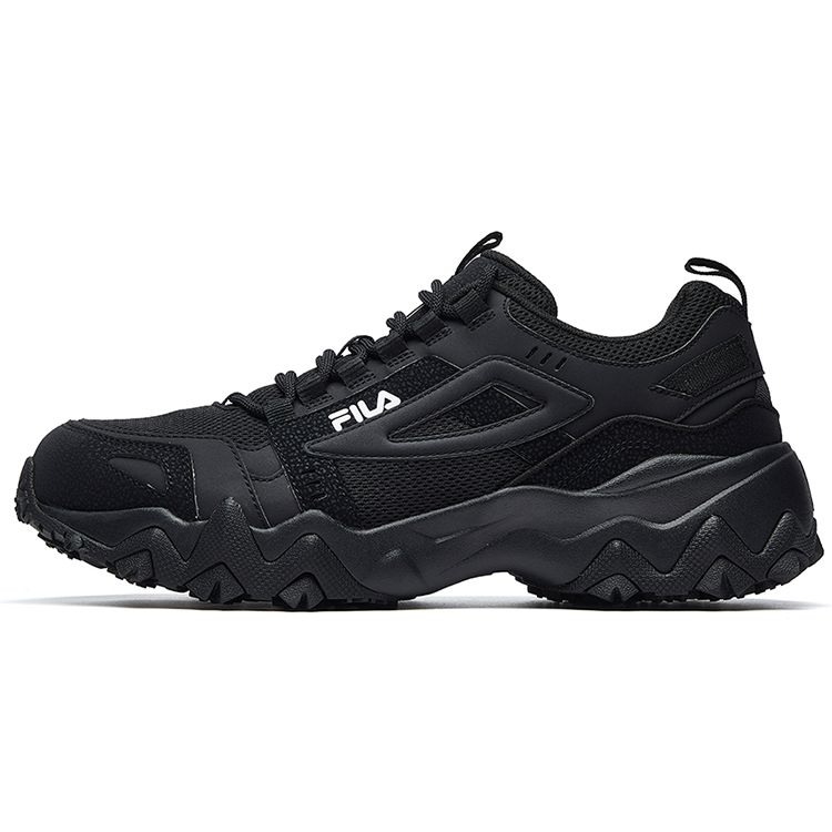 FILA Oakmont Fabric Synthetic Leather Lace-Up Durable Low-Top Dad Sneakers Men sneakers Black F12M031111FBK