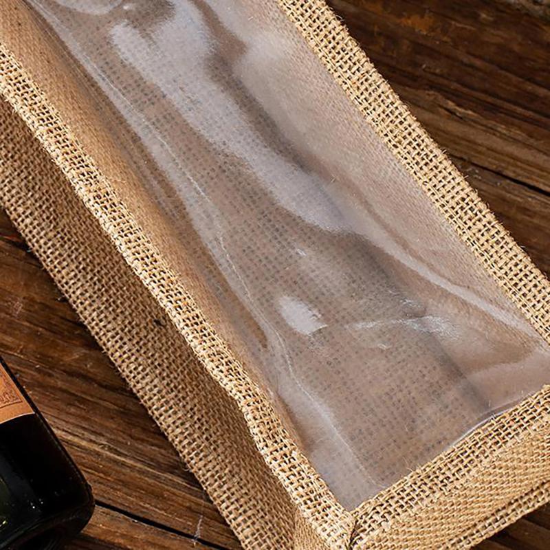 Rotwein Handtasche Wein Geschenkbox Mit Fenster Und Griff Einzel-/ Doppel-Flasche Champagner Verpackungsbeutel Hochzeitsgeschenke Für Gäste