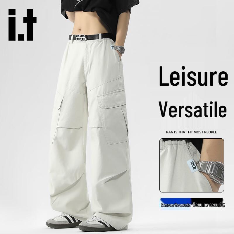 Izzue American Retro Cotton Straight-Leg Cargo Pants