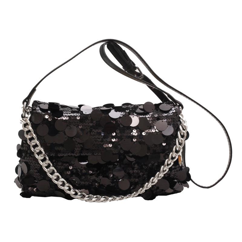 Ielgy High-End Texture Fashion Bright Leather Chain Portable Simple Small Square Bag Crossbody