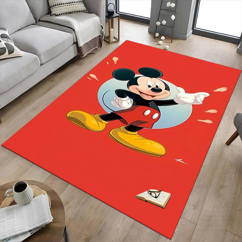 Mickey Mouse Adventure Carpet For Playroom Bedroom Living Room Sofa Home Decorkids Game Area Rug Nonslip Floor Mat