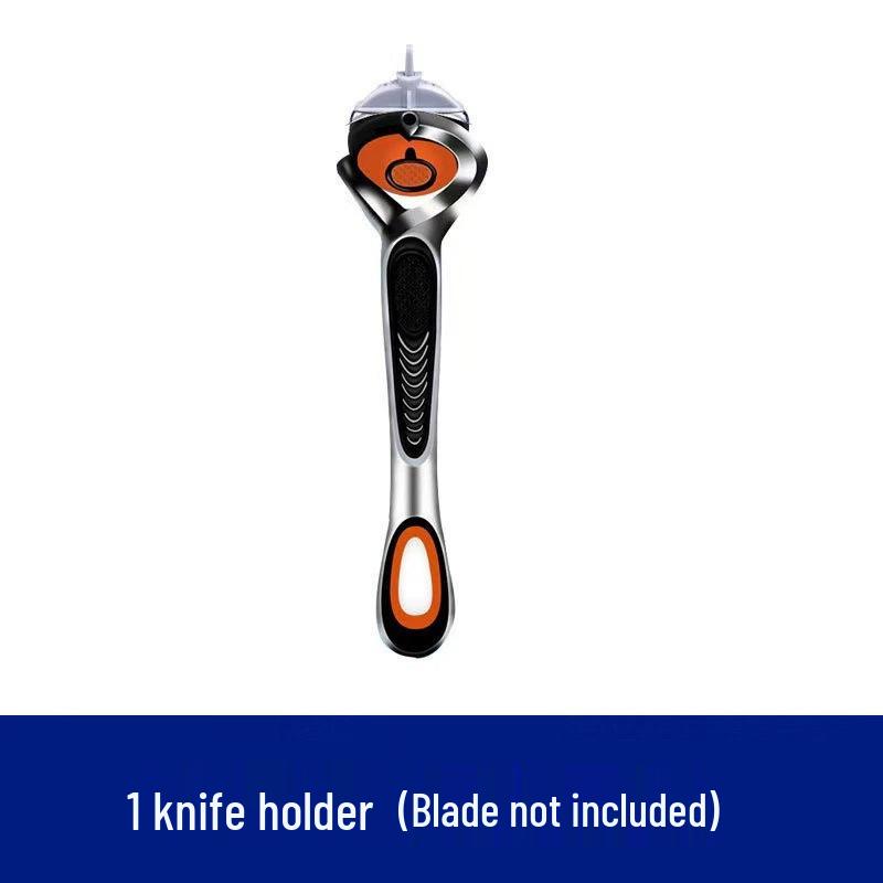 Men's Five-Layer Stainless Steel Razor with Anti-Scratch Head