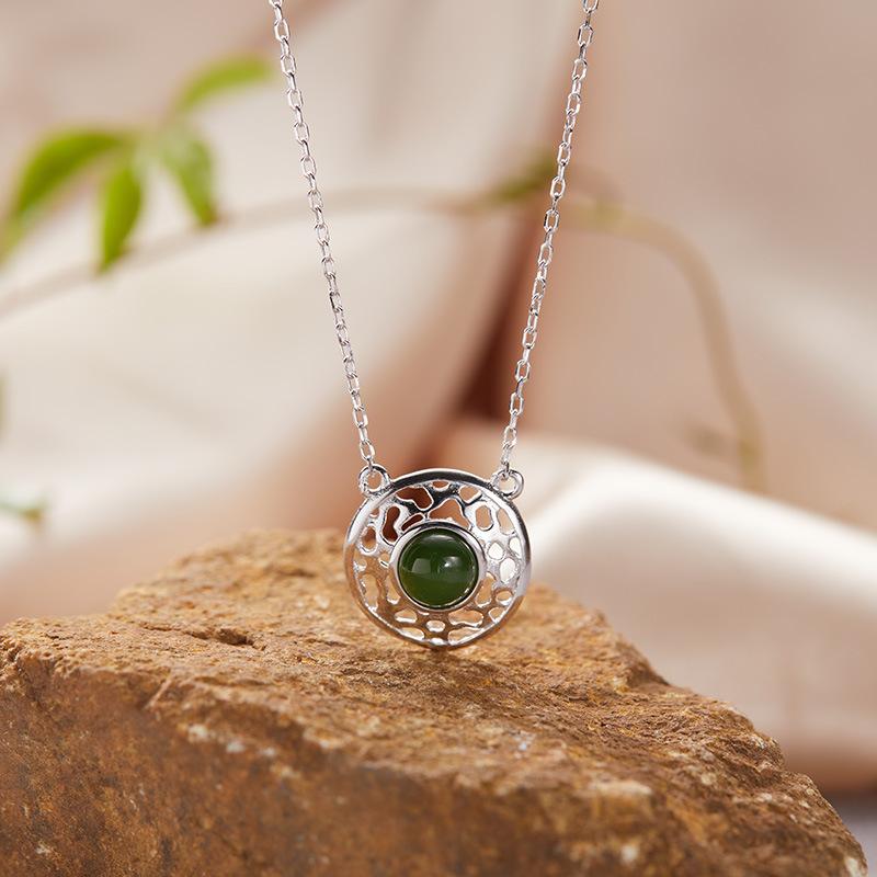 

S925 Sterling Silver 18K Natural Color Treasure Earrings Light Luxury Premium Niche Original Design Earrings New Chinese Earrings