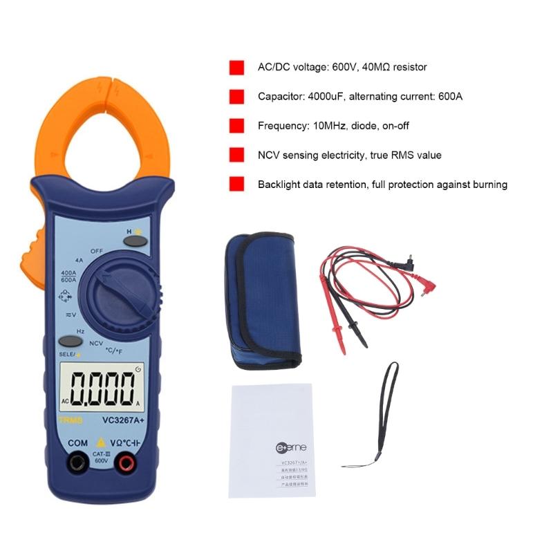 Professional Digital Clamp Multimeter Featuring Voltages Current Resistance Testing And Auto Ranges Function