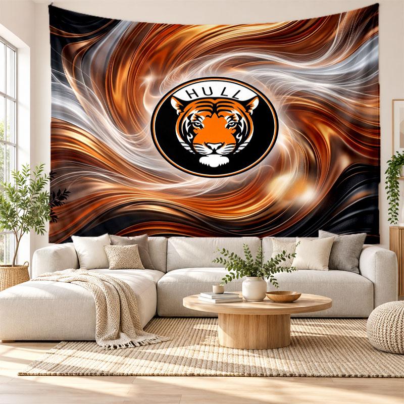 Hull City Football Wall Tapestry, Soft Fabric Wall Hanging, Decorative Backdrop For Bedroom Home Wall Art
