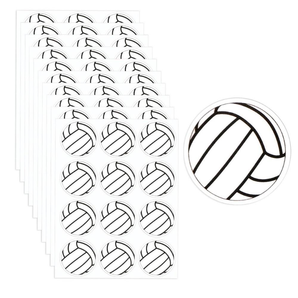 120Pcs Black White Sports Ball Stickers Soccer Facial Art Stickers Party Decor Supplies Volleyball