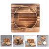 High Grade Wood Stone Bowl Mat Pot Base Pad Heat Insulated Casserole Holder for Home Kitchen Gadget Protective Table Mat