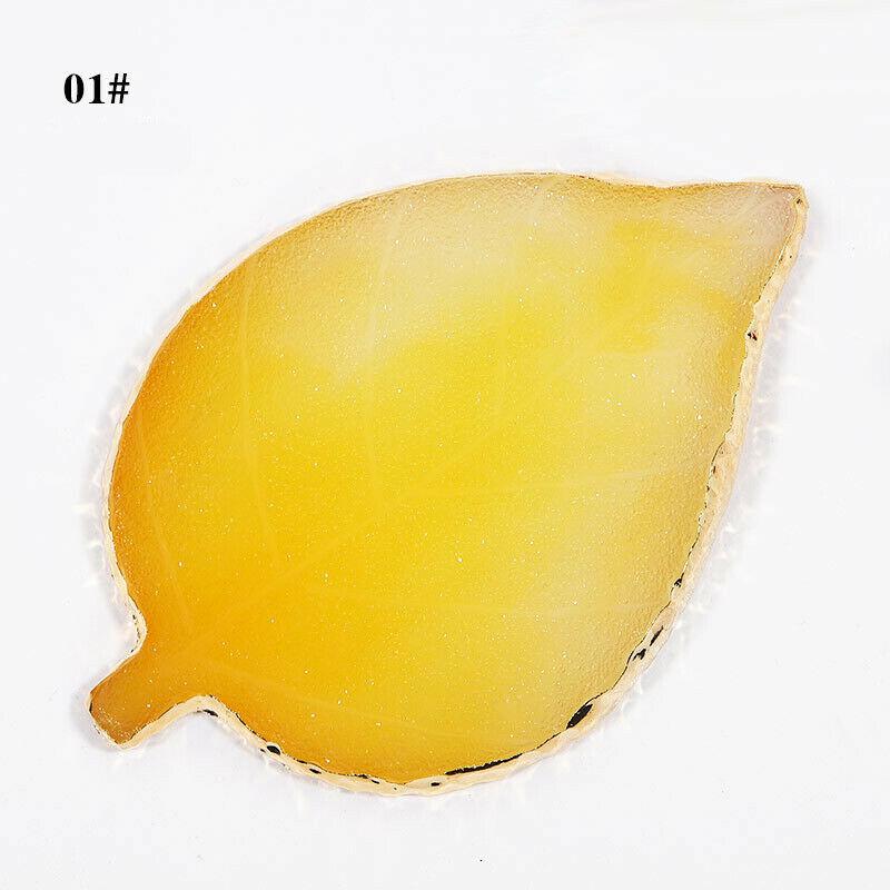 Nail Art Resin Leaf Shape Tips Display Board Palette Gel Polish Mix Stir Plate