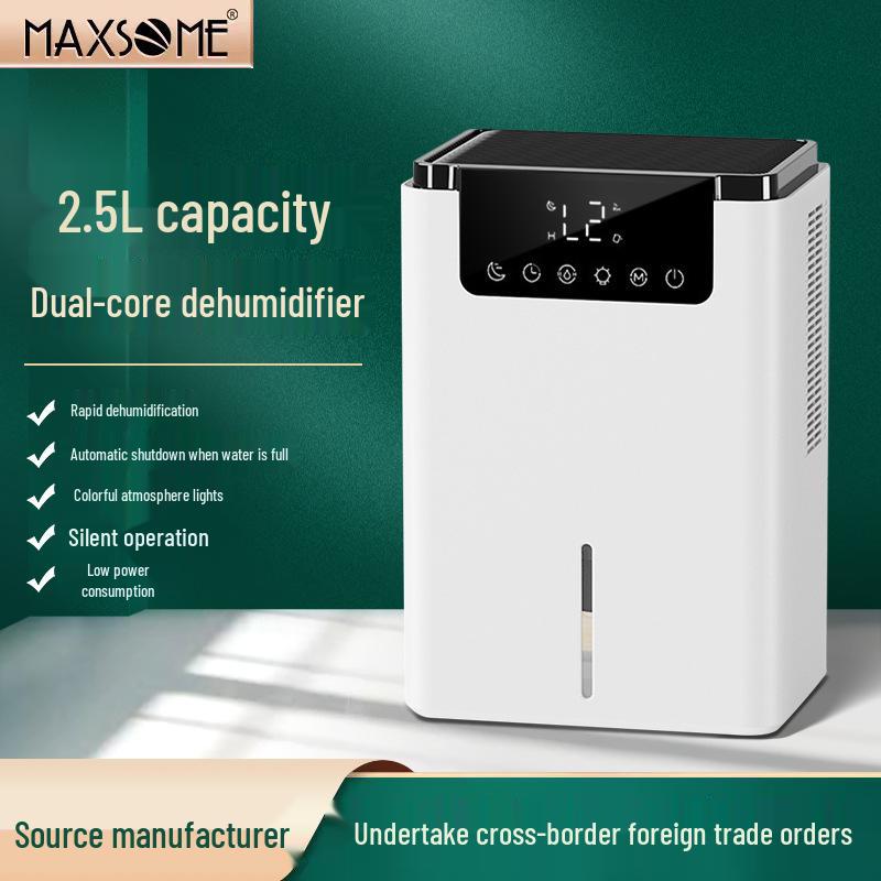 2L Dual-Core Silent Dehumidifier for Indoor Moisture Control US Plug