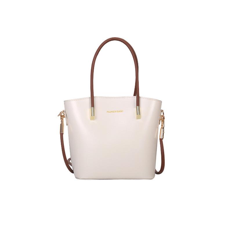 Stylish Trendy Pu Leather Bucket Bag 2024 Womens Fashionable High Capacity Handbag коричневый