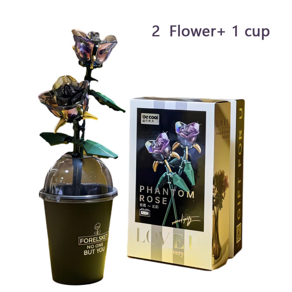 

Bouquet Potted Orchid Building Block Set Creative Desktop Decoration Educational Puzzle Flower Toy for Kids Unique Holiday Gift with box