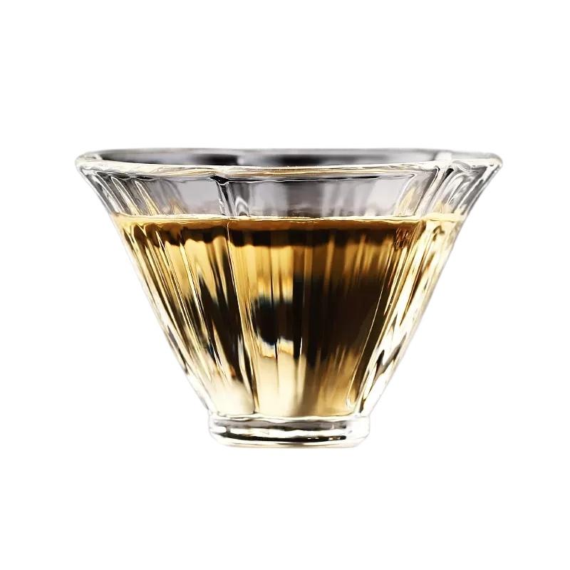Japanese Style Petal Small Tea Cups Single Cup Special Heat-resistant Glass Tea Cup Crystal Master Cup Transparent