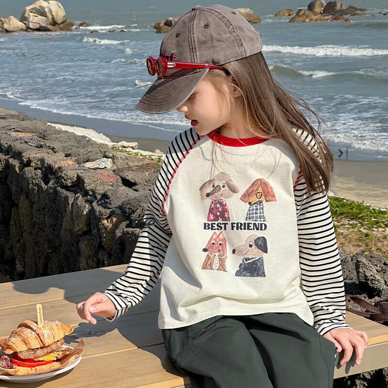 Tutuxiaoxiang Children s Raglan Pure Cotton T-Shirt 140