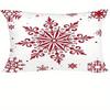 1PCS Christmas Red & White Pillowcases: Merry, Holly, Happy Holidays! Sofa Bed Cushion Cover, New Year Home Decoration