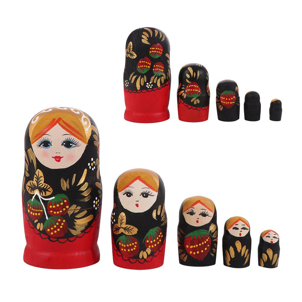 Strawberry Girls Matryoshka Doll 5 Layers Russian Nesting Doll Classic Nesting Dolls Birthday Gift