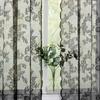 Embroidery Floral Lace Curtain Wavy Edge Sheer Curtain Romantic Door Curtain  Living Room