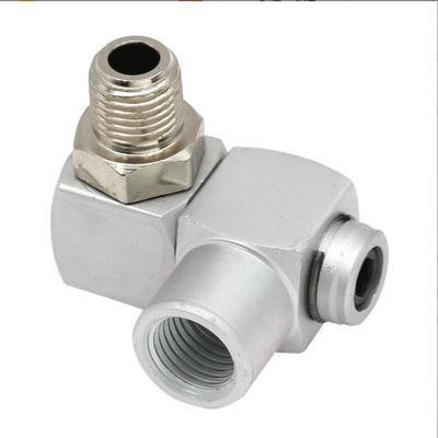 Pneumatic Part Universal 360 Swivel Air Hose Connector Adapter Flow Aluminum Alloy Tool Used For Compressor