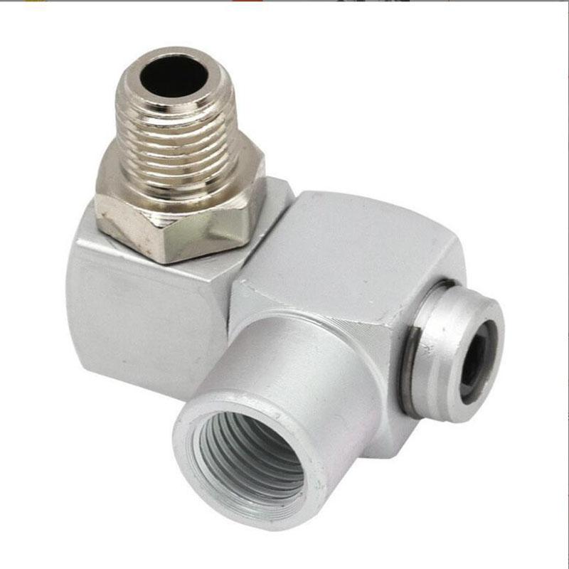 

Pneumatic Part Universal 360 Swivel Air Hose Connector Adapter Flow Aluminum Alloy Tool Used For Compressor Pack of 1