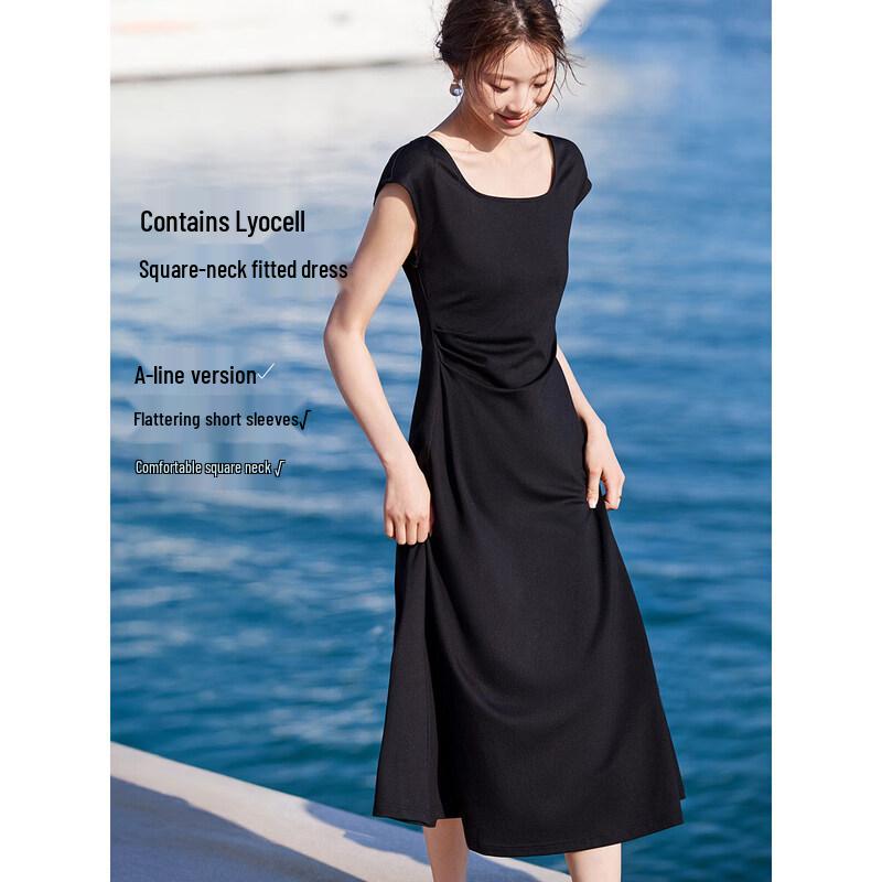 Mohan Yimei 2026 Summer Flutter Sleeve Little Black Dress M