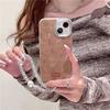 Ins Autumn and Winter Retro Brown Small Floral for Apple 16 Mobile Phone Case for IPhone15ProMax Electroplated Silver 14