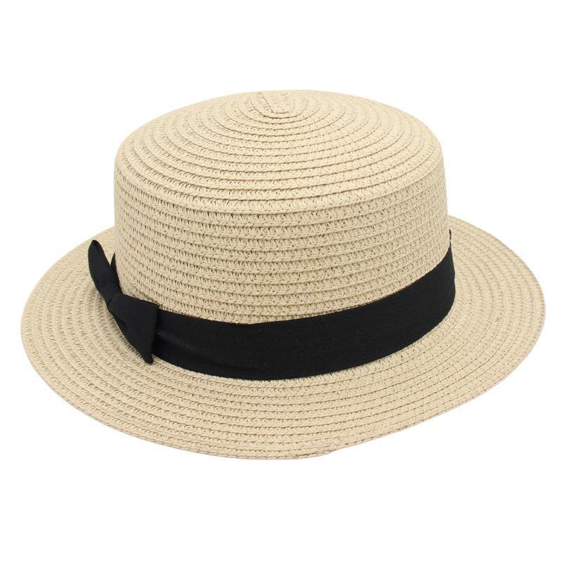 Sweet Straw Hat Cloth With Sun Hat Fairy Wind Bucket Hat Flat Top Cool Hat Panama Hat Cute