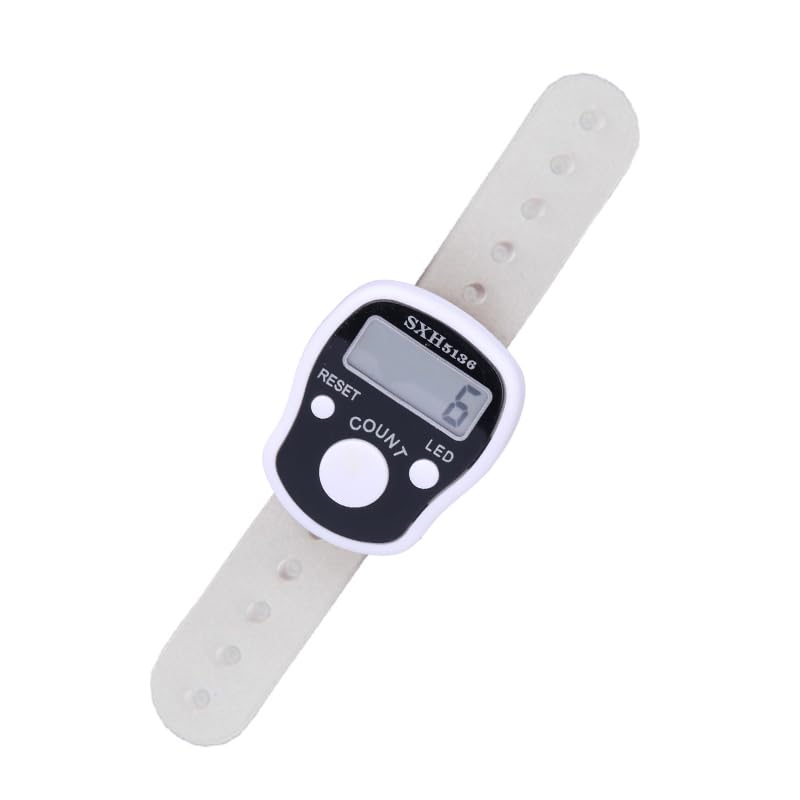 LOYELEY Finger Finger Digital Counter for Battery White Counter, 5-Digit, Compact, Counter, Flyers, Gymnastics, Traffic, People, etc., Included,