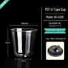 Thickened Disposable U-Shaped Clear Cups with Black Lids, 100 Count
