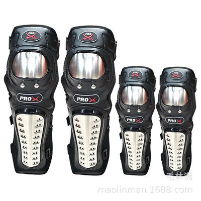 Stainless Steel Motorcycle Knee Pads With Shock Absorption Road Off-Road Riding Adult Protective Gear