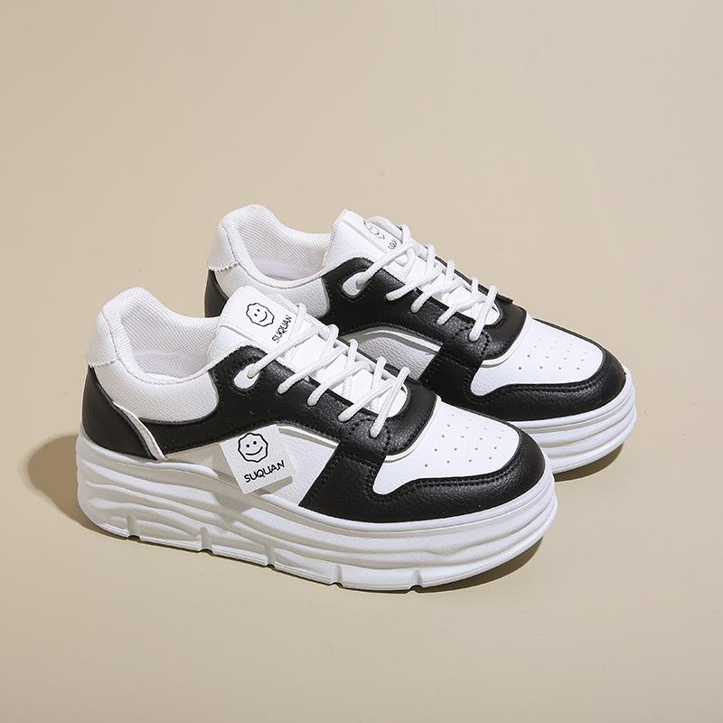 W3621 New Inner Height-increasing Casual Board Shoes 2025 Autumn Fashion Breathable Shoes Platform-soled Students Korean Version of Versatile Shoes