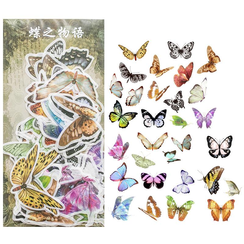 60-Piece Vintage Botanical Sticker Pack, Retro Plant Designs for Handmade Decoration & Journaling