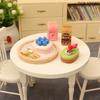 1Set Miniature Milk Cake Fork Tray Food Model 1:12 Dollhouse Kitchen Decor Toy For Doll House Accessories Kids Gift