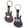 1Pc Leather Guitar Pick Bag Guitar Pick Holder Case Guitar Shape With Key Ring Celluloid Picks String Instrument Accessories