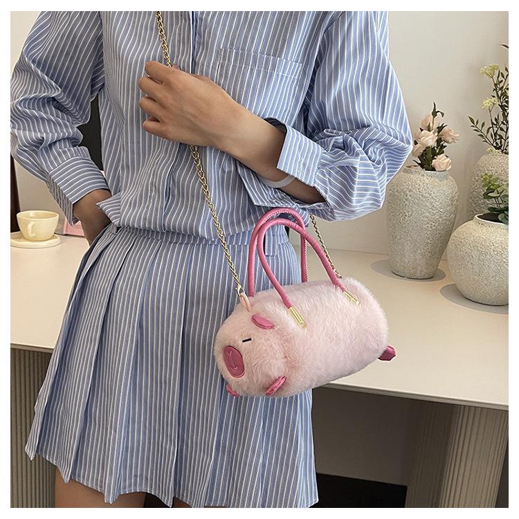 Plush Capybara Panda Crossbody Shoulder Bag - Cute Fashion Handbag Doll for Girls