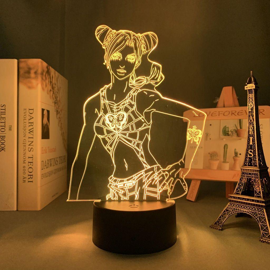JoJo Bizarre Adventure Night Light JOJO Jolyne Figure Color Changing Lamp Cool Gift for Anime Fans