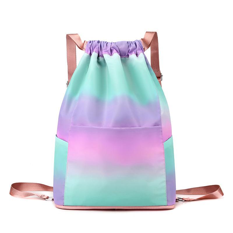 Lightweight Foldable Drawstring Backpack for Travel and Sports Fitness
