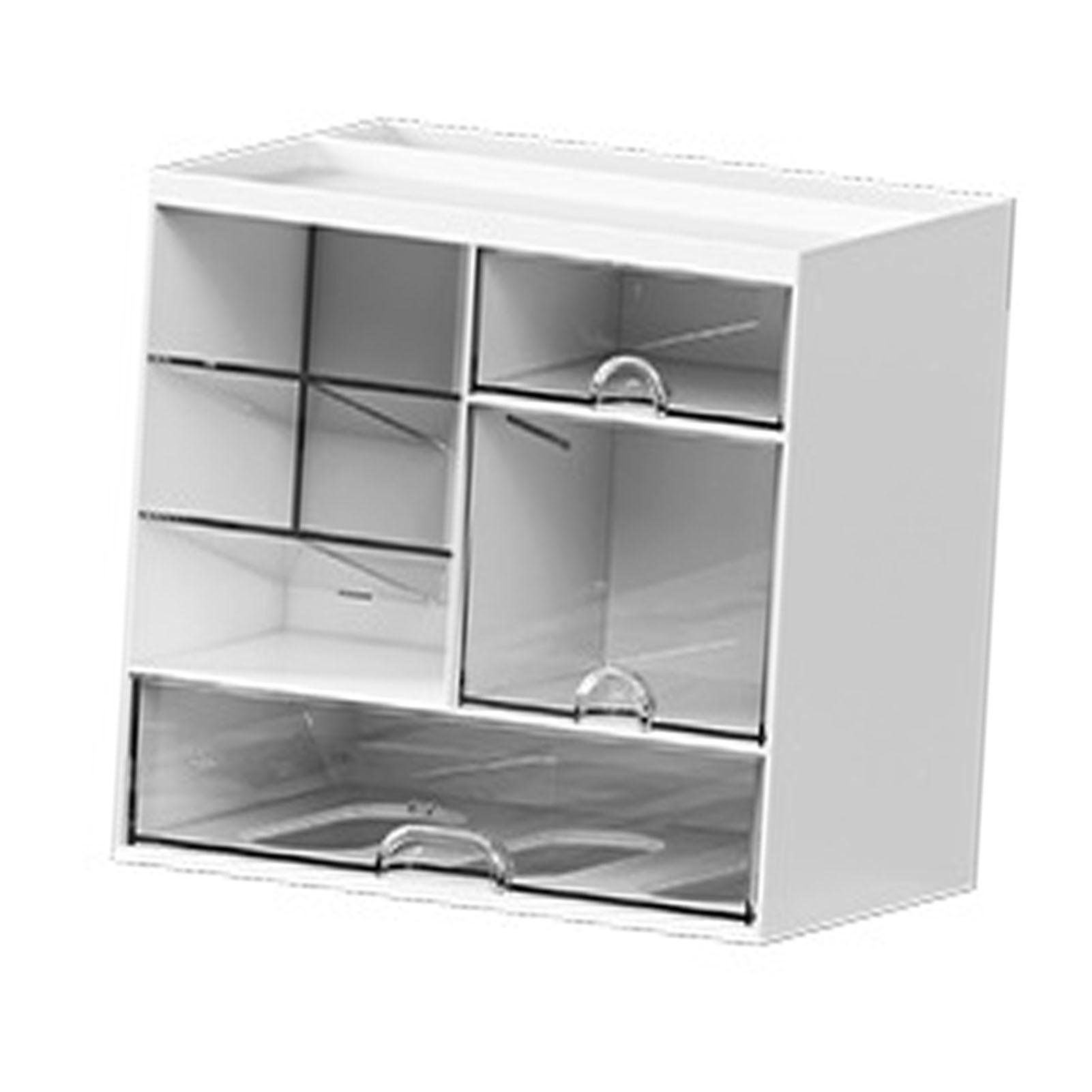 

Skincare Organizer Multifunctional Plastic Skincare Display Case with Drawers Multiple Compartments for Vanity Table
