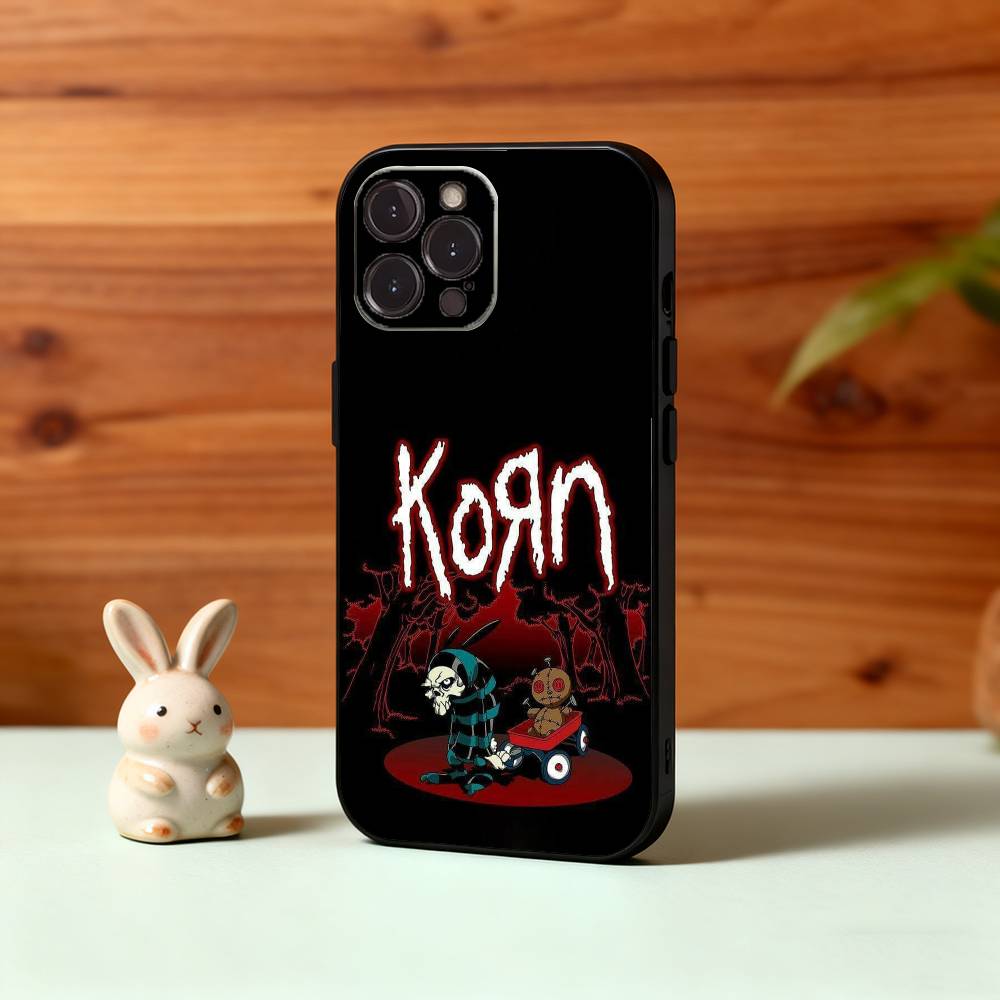 

Band K-Korn Phone Case For iPhone17,16,15,14,13,12,Plus,Pro Max, 5G Others Soft Black Cover iPhone17
