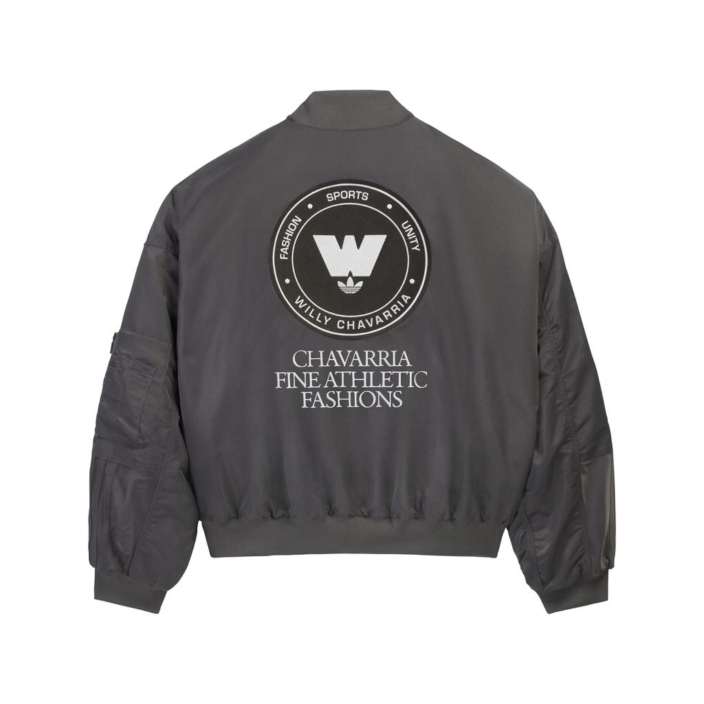 Men's Adidas x Willy Chavarria Satin Bomber 'Grey'