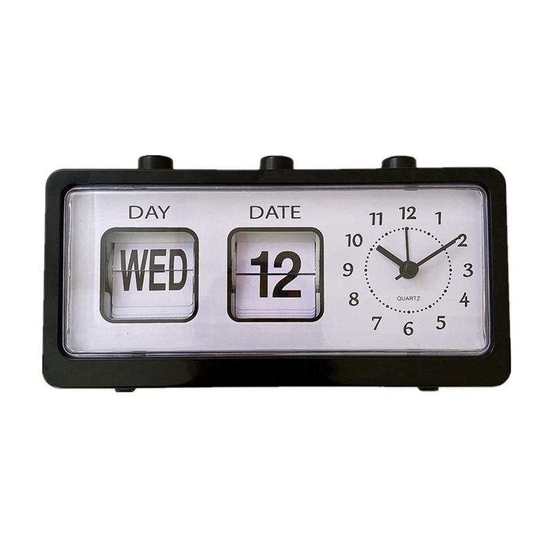 Mechanical Alarm Clock Novelty Flip Clock Desktop Digital Clock With Calendar Clock Home Decor Retro Decor