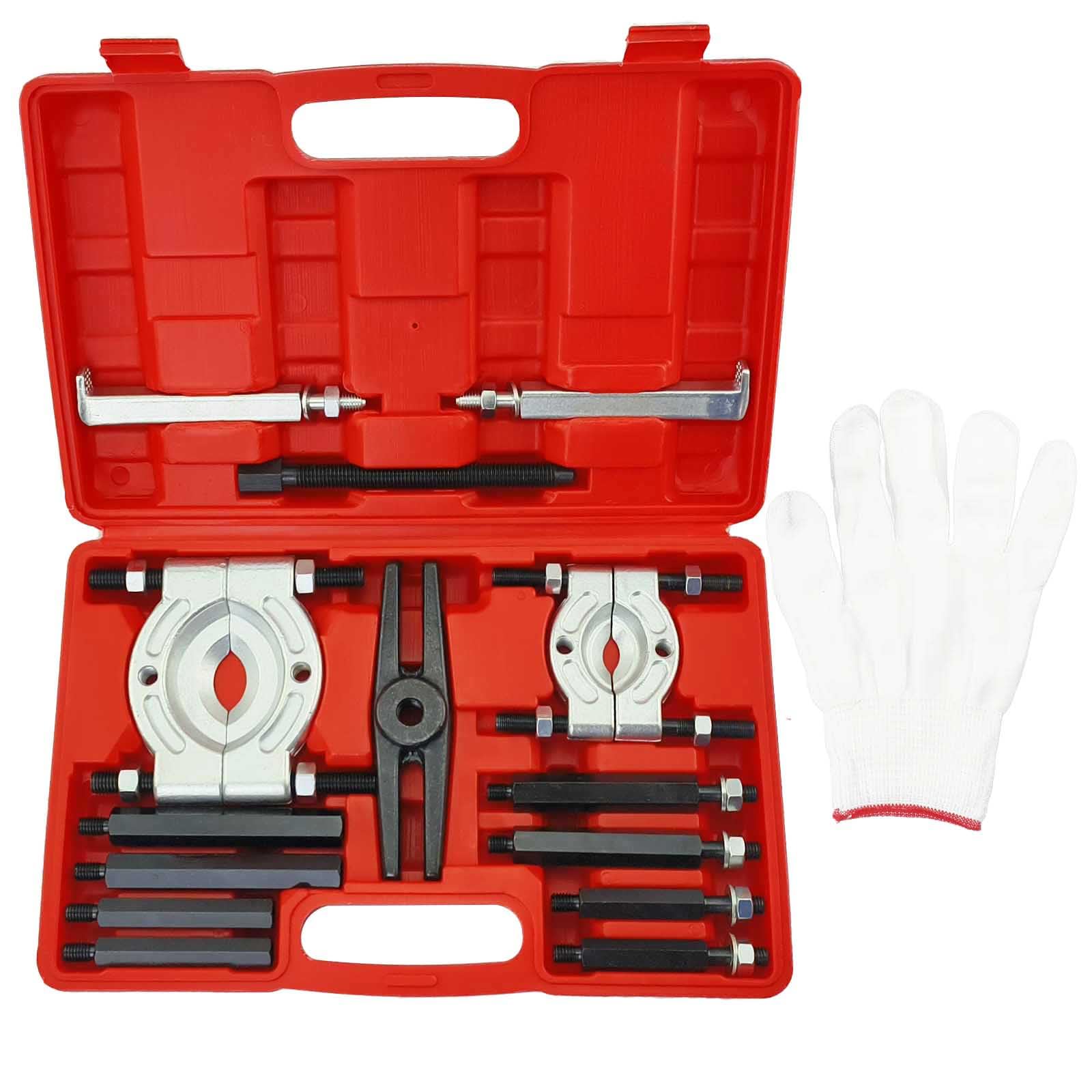 

7Akiranoai Bearing Puller Set Straight Gear Puller 5 Ton Capacity Gear Puller Bearing Remover Set 14-piece 30-75mm Claw-Hooked
