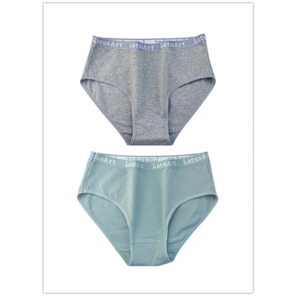 Plus Size Mid High-Waist Panties Womens Pure Cotton Womens Briefs