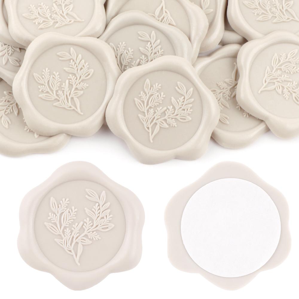 20Pcs Wax Seal Stickers Multicolor Eucalyptus Wedding Invitation Envelope Self- Adhesive Seal Stickers Perfect for Invitation