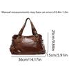 Retro Roomy Shoulder Bag Female Solid Classic Crossbody Bag Large Capacity Soft PU Leather Tote Bag