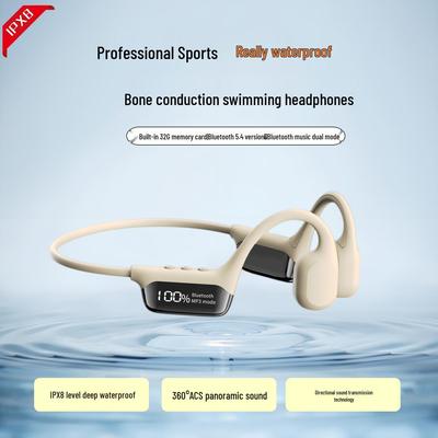 S10 Knochenschall-Schwimmkopfhörer, Bluetooth Kabelloser Sport mit Digitalanzeige & 32 GB In-Ear Speicher